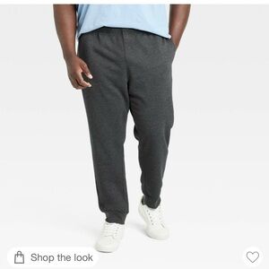 SET OF 2 x NWT Goodfellow Men's Charcoal Gray French Terry Jogger Pants 4XL